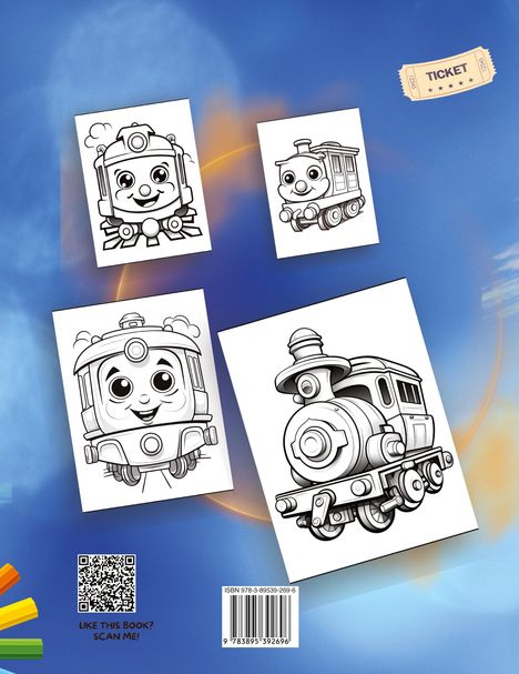 Tobba: Train Coloring Book for Boys, Buch