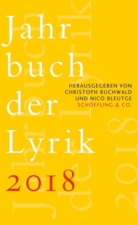 Jahrbuch der Lyrik 2018, Buch