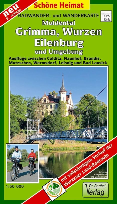 Radwander- und Wanderkarte Muldental, Grimma, Wurzen, Eilenburg und Umgebung 1 : 50 000, Karten