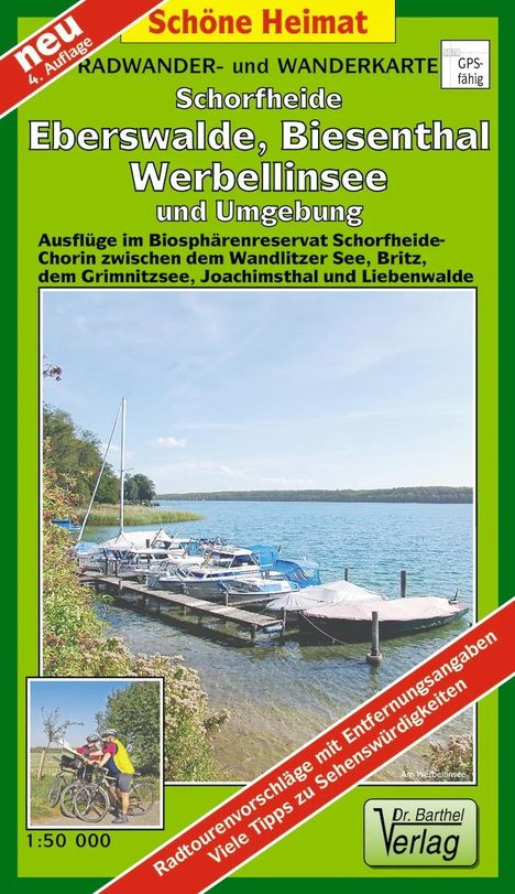 Radwander- und Wanderkarte Schorfheide, Biesenthal, Werbellinsee und Umgebung 1 : 50 000, Karten