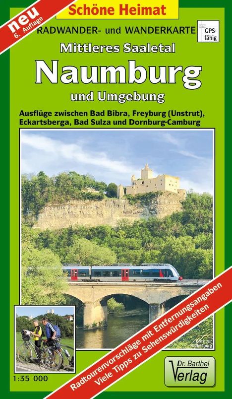 Radwander- und Wanderkarte Mittleres Saaletal Naumburg und Umgebung 1 : 35 000, Karten
