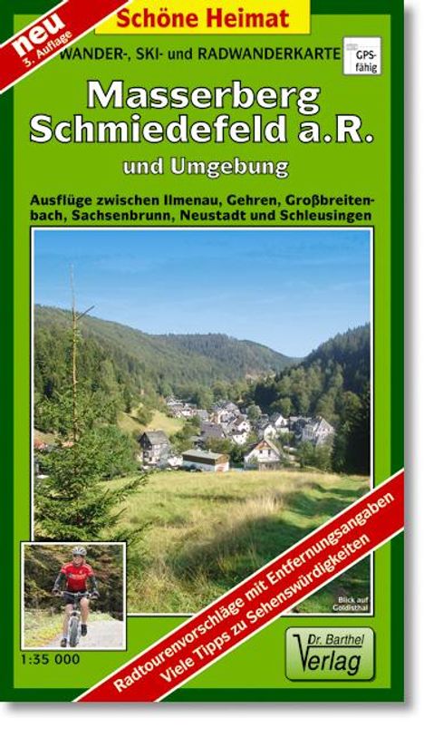 Masserberg, Schmiedefeld a. R. und Umgebung 1 : 35 000. Wander-, Ski- und Radwanderkarte, Karten