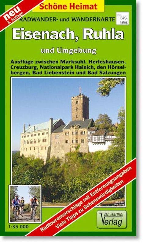 Eisenach, Ruhla und Umgebung 1 : 35 000. Radwander-und Wanderkarte, Karten