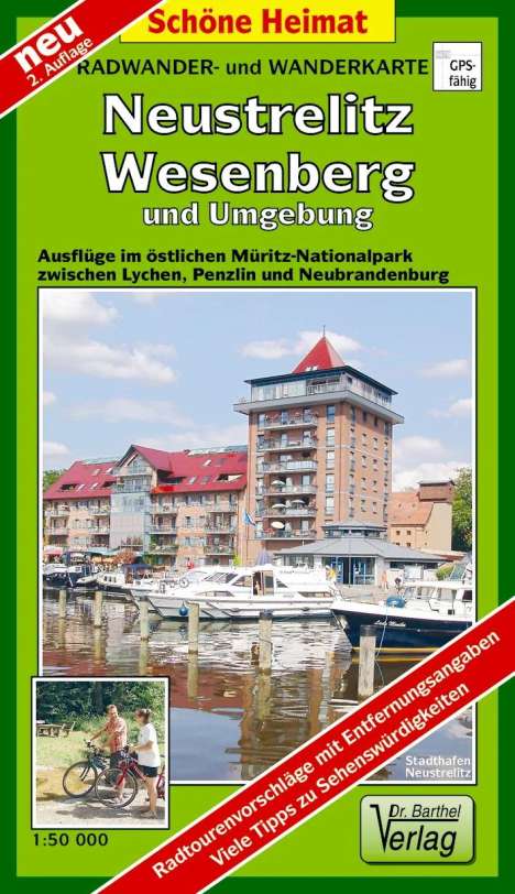 Neustrelitz, Wesenberg und Umgebung 1 : 50 000 Radwander- und Wanderkarte, Karten