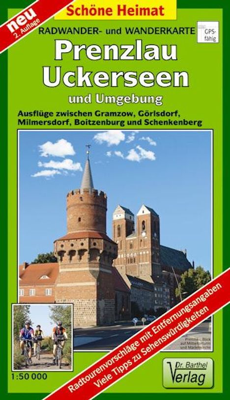 Radwander- und Wanderkarte Prenzlau, Uckerseen und Umgebung 1:50 000, Karten