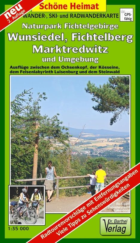 Wander- und Radwanderkarte Naturpark Fichtelgebirge, Wunsiedel, Fichtelberg, Marktredwitz und Umgebung, Karten