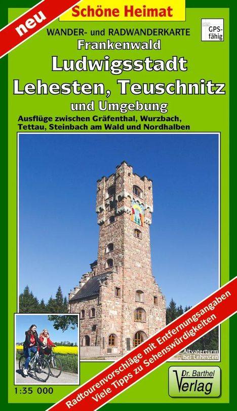 Wander- und Radwanderkarte Naturpark Frankenwald, Ludwigsstadt, Lehesten, Teuschnitz und Umgebung, Karten