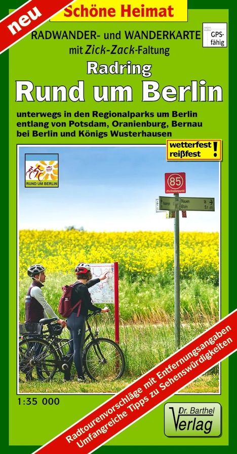 Verlag Barthel: Radwander- und Wanderkarte Radring Rund um Berlin, Karten