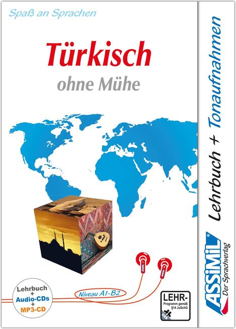 ASSiMiL Türkisch ohne Mühe. Lehrbuch, 4 Audio-CDs, 1 mp3-CD, Buch