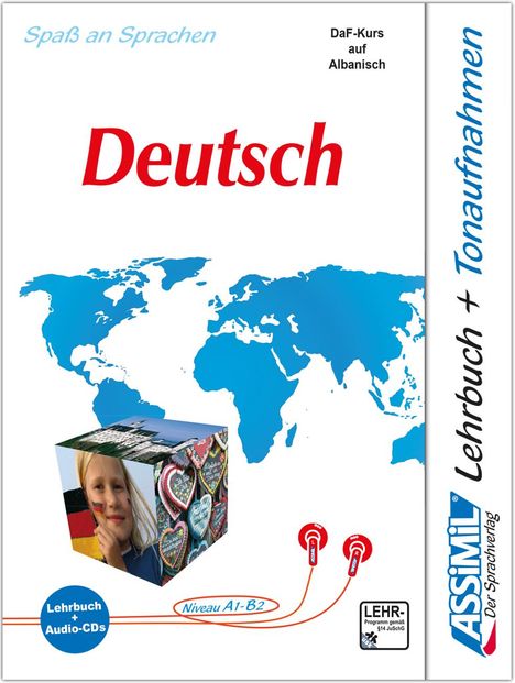 ASSiMiL Gjermanishtja - Deutschkurs in albanischer Sprache - Audio-Sprachkurs - Niveau A1- B2, Buch