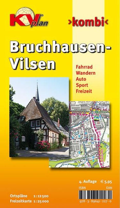 Bruchhausen-Vilsen, KVplan, Radkarte/Wanderkarte/Stadtplan, 1:25.000 / 1:12.500, Karten