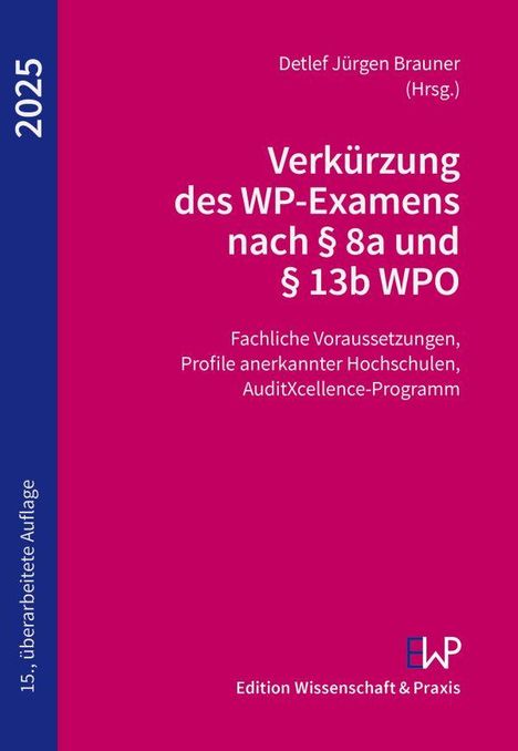 Verkürzung des WP-Examens nach § 8a und § 13b WPO 2025, Buch