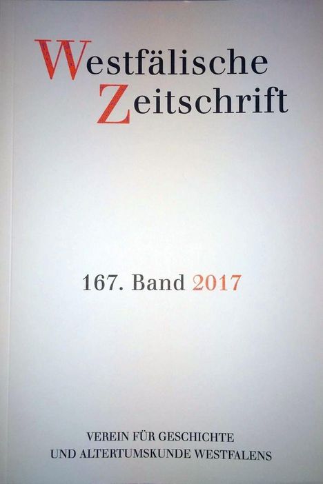 Westfälische Zeitschrift 167, Band 2017, Buch