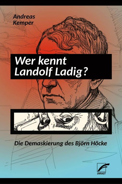 "Wer kennt Landolf Ladig? Die Demaskierung des Björn Höcke" von Andreas Kemper, mit gezeichneter Personenillustration.