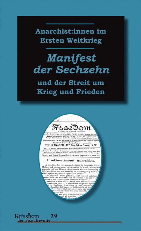 Anarchist:innen im Ersten Weltkrieg: Anarchist:innen im Ersten Weltkrieg: Manifest der Sechzehn, Buch