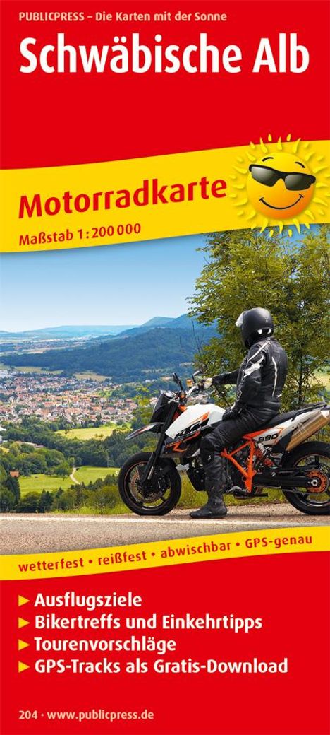 Motorradkarte Schwäbische Alb 1 : 200 000, Karten