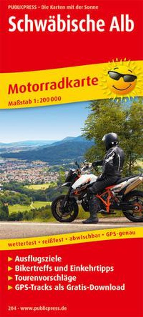 Motorradkarte Schwäbische Alb 1 : 200 000, Karten