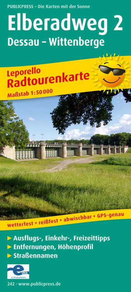 Radwanderkarte Elberadweg 02. Dessau - Wittenberge 1 : 50 000, Karten