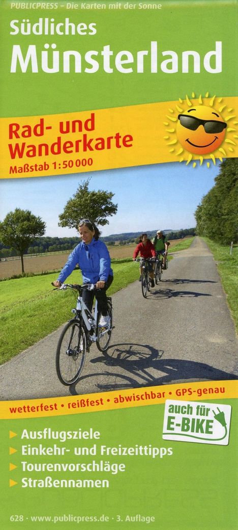 Südliches Münsterland 1 : 50 000 Rad- und Wanderkarte, Karten