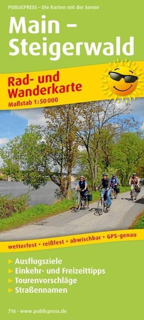 PublicPress Rad- und Wanderkarte Main - Steigerwald, Diverse