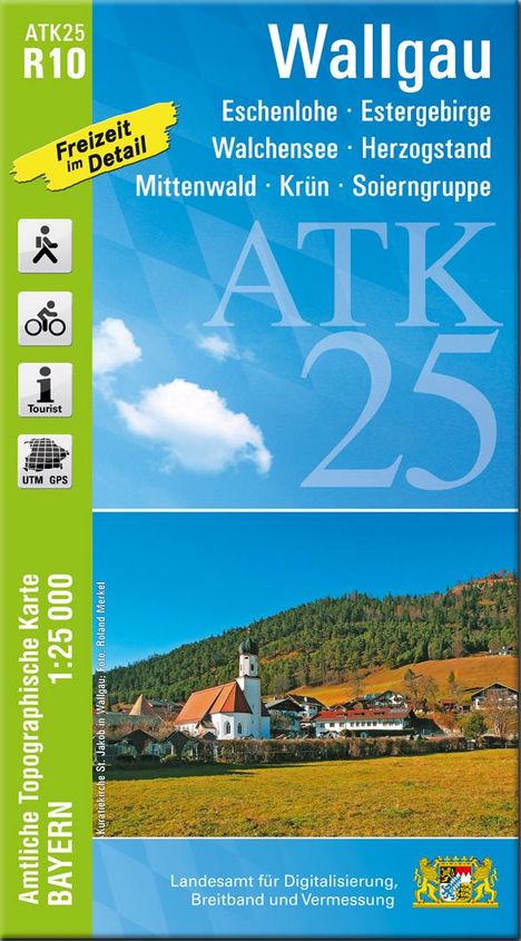 ATK25-R10 Wallgau (Amtliche Topographische Karte 1:25000), Karten
