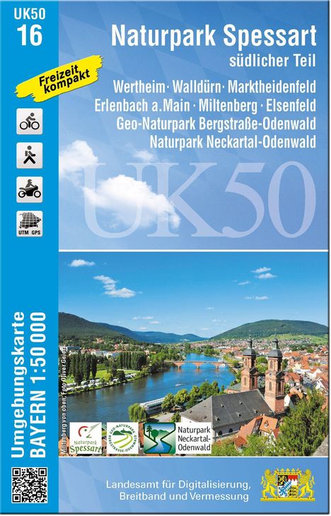 UK50-16 Naturpark Spessart südlicher Teil, Karten