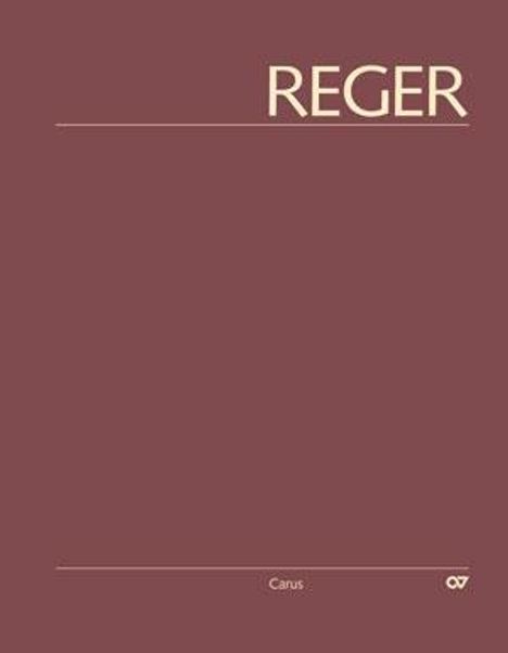 Reger-Werkausgabe, Bd. II/8, Buch