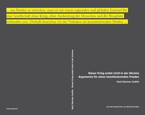 Raúl Sánchez Cedillo: Dieser Krieg endet nicht in der Ukraine, Buch