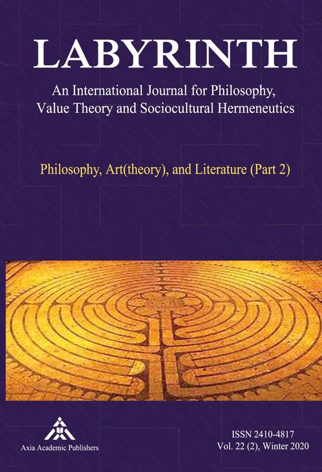 Titel: LABYRINTH. Untertitel: An International Journal for Philosophy, Value Theory and Sociocultural Hermeneutics. Untere Hälfte zeigt ein Bodenlabyrinth.