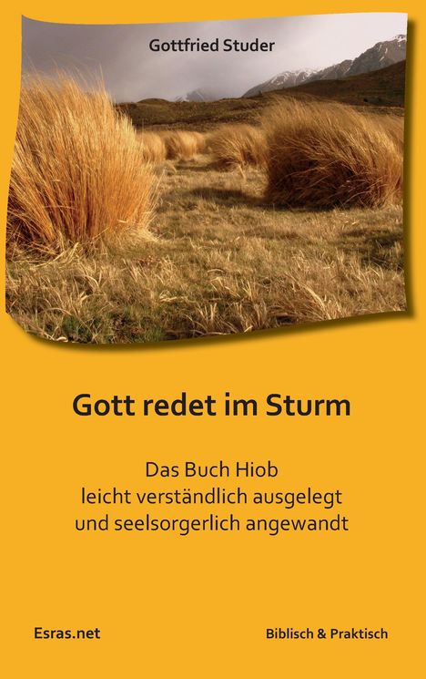 Gottfried Studer: Gott redet im Sturm, Buch