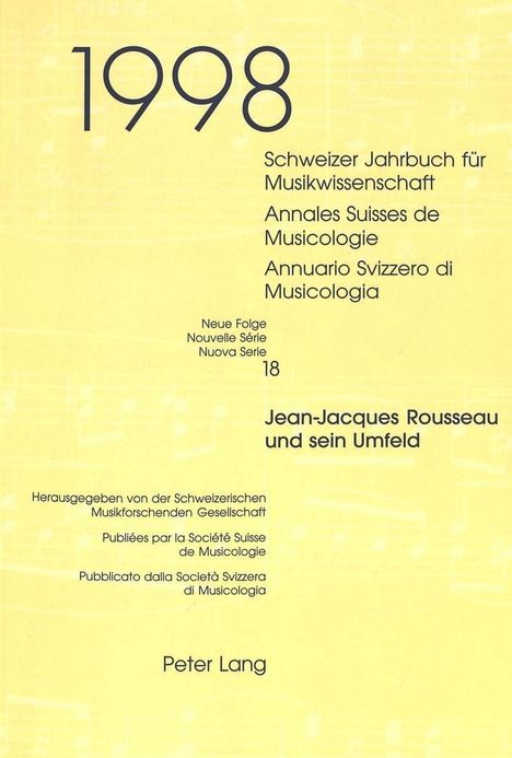 Peterlang: Schweizer Jahrbuch für Musikwissenschaft, Buch