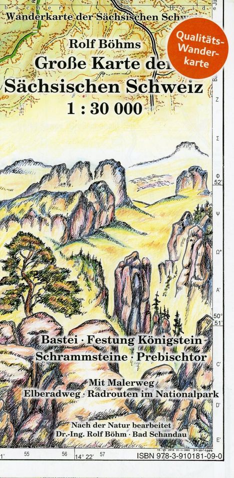 Rolf Böhm: Große Karte der Sächsischen Schweiz 1 : 30 000, Karten