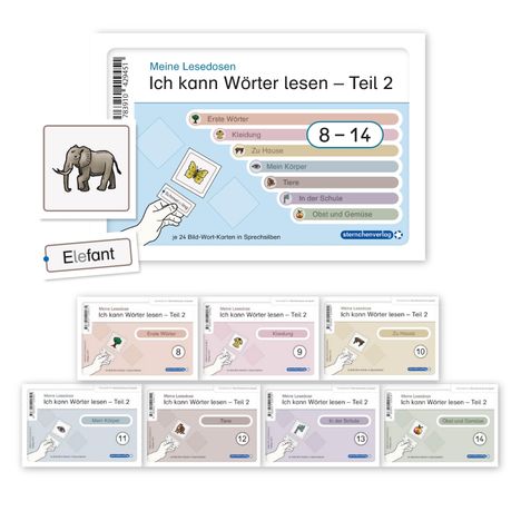 Ich kann Wörter lesen - Teil 2 - Meine Lesedosen 8-14 im Set, Buch