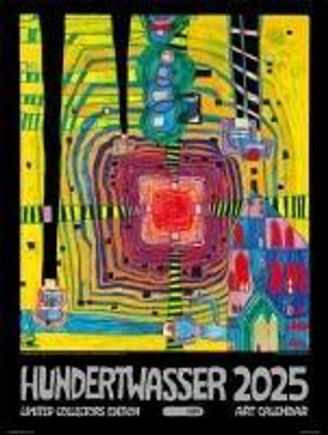 Großer Hundertwasser Art Calendar 2025, Kalender