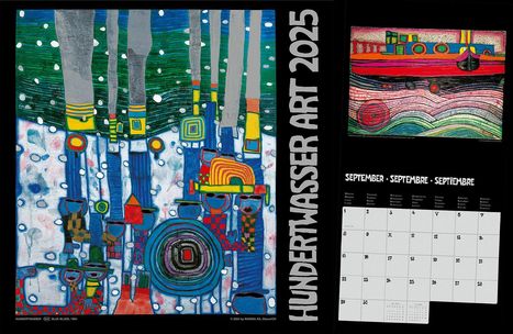 Hundertwasser Broschürenkalender Art 2025, Kalender