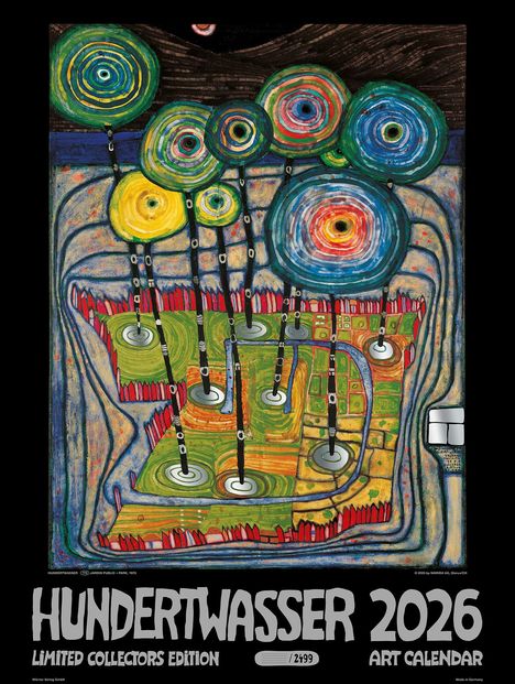 Großer Hundertwasser Art Calendar 2026, Kalender