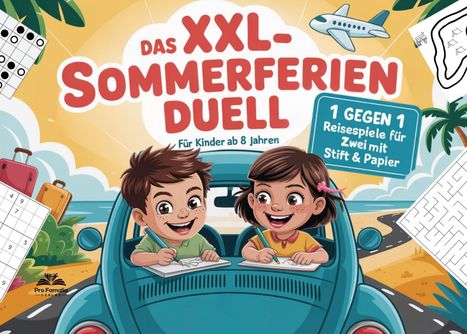 Pro-Famalia Verlag: Reisespiele für Zwei: Das XXL Sommerferien-Duell zum Ausfüllen mit Stift und Papier., Buch