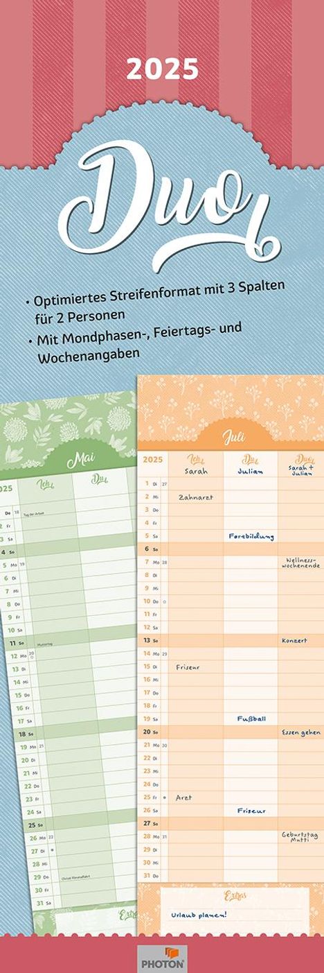 Planer "DUO" Kalender 2025, Kalender