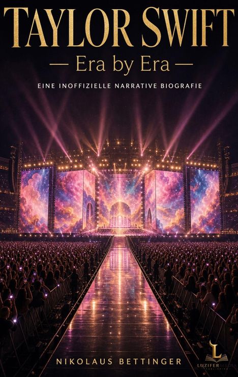 TAYLOR SWIFT Era by Era. Eine inoffizielle narrative Biografie von Nikolaus Bettinger. Konzert mit bunten Lichtern.