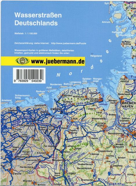 Wasserstraßen Deutschland 1 : 1 100 000, Karten
