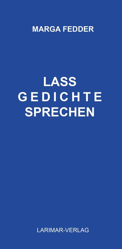 Marga Fedder: Lass Gedichte sprechen, Buch