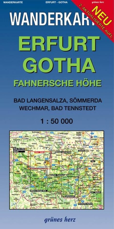 Wanderkarte Erfurt, Gotha 1:50.000, Karten