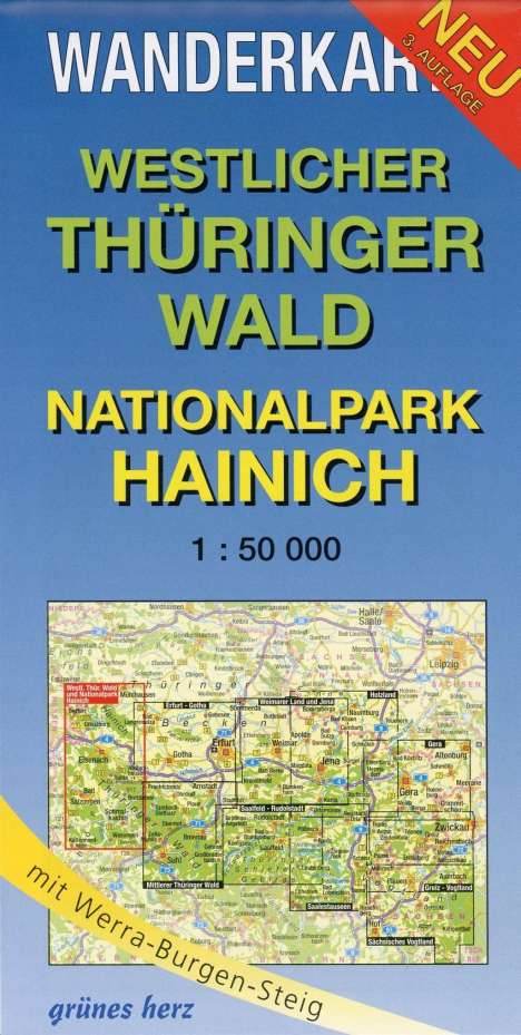 Westlicher Thüringer Wald - Nationalpark Hainich Wanderkarte, Karten