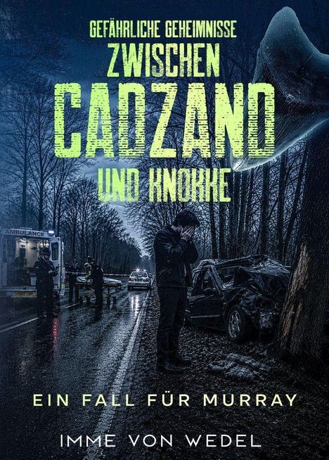 Gefährliche Geheimnisse zwischen Cadzand und Knokke. Ein Fall für Murray. Imme von Wedel. Unfallstelle auf regennasser Straße.