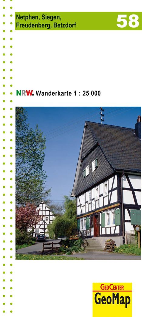 Nordrhein-Westfalen Wanderkarte 58. Netphen, Siegen, Freudenberg, Betzdorf 1 : 25.000, Karten