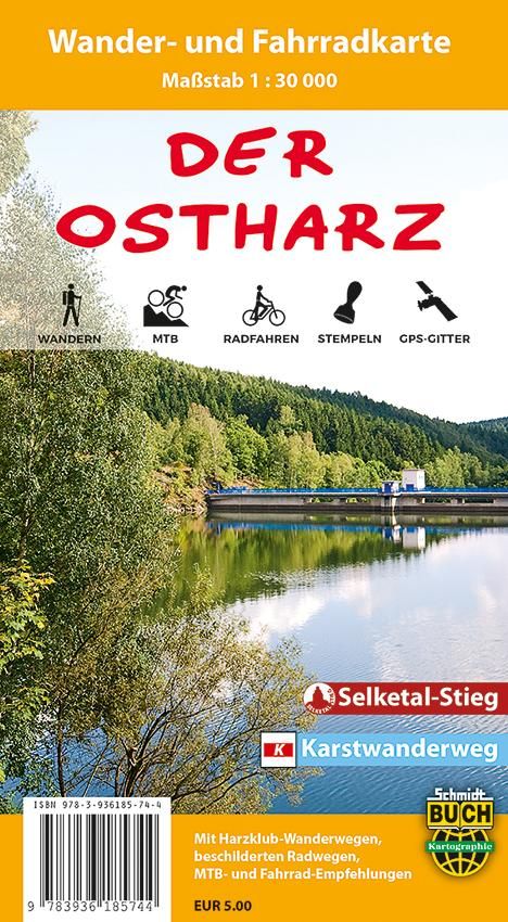 Ostharz 1 : 30 000 Wander- und Fahrradkarte, Karten