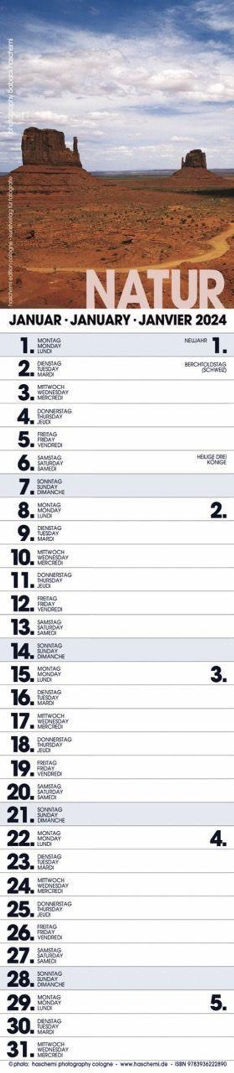 Natur Planer 2025, Kalender