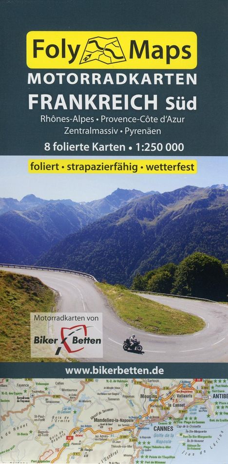 FolyMaps Motorradkarten Frankreich Süd 1:250 000, Karten