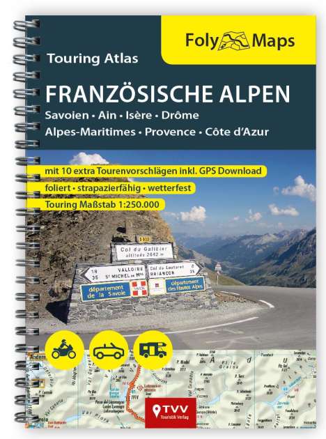 FolyMaps Touringatlas Französische Alpen 1:250.000, Buch