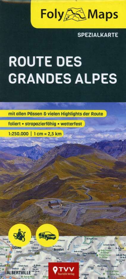 FolyMaps Route des Grandes Alpes 1:250 000 Spezialkarte, Karten